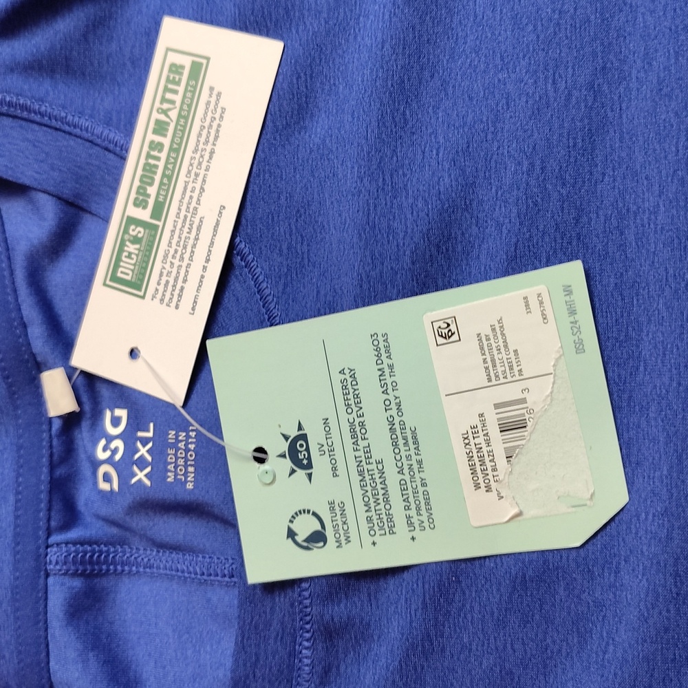 DSG Women's Blue Top ATHLETIC SPORTSWEAR ACTIVEWEAR - Picture 4 of 11